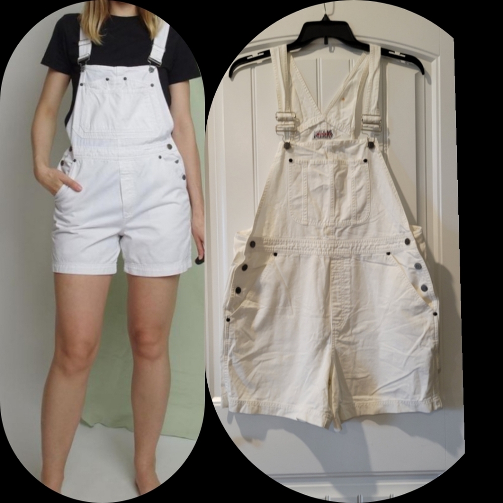 Bill Blass White Denim Overalls
